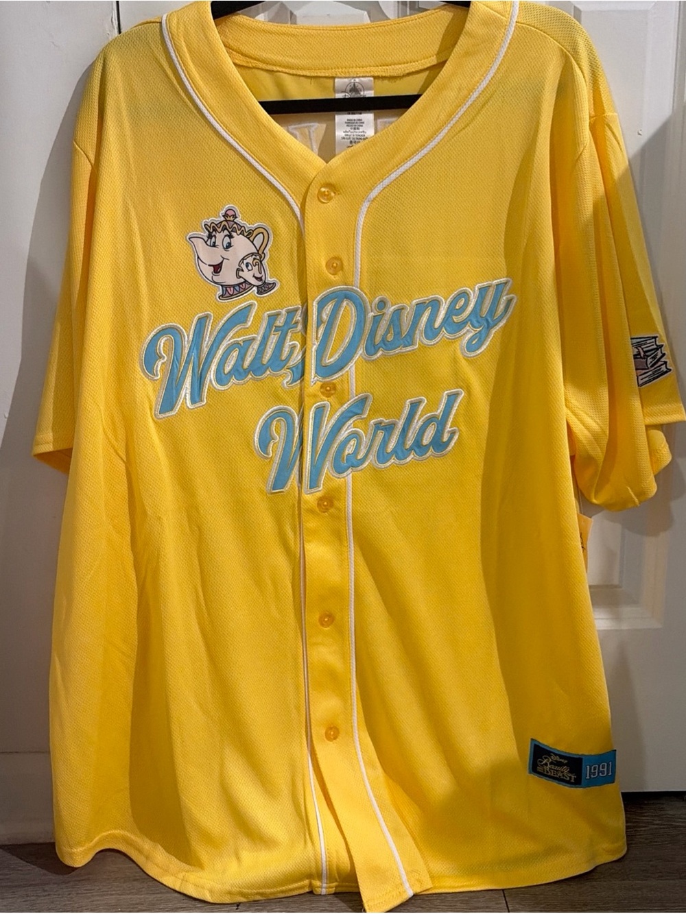 Disney Parks Beauty and the Beast Princess Belle Baseball Jersey Adult XL NEW